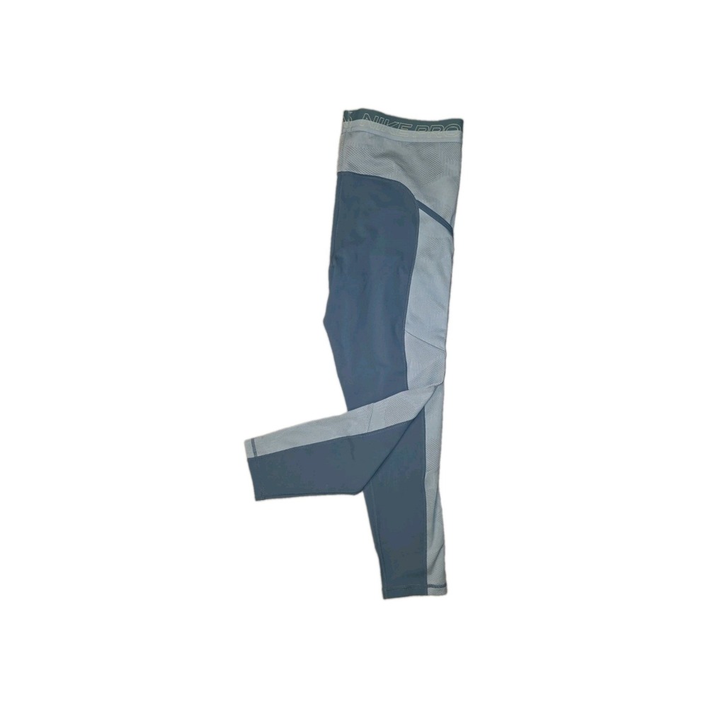 Nike Pro High-Waisted 7/8 Training Aqua Blue Leggings XL DX0063-440 - Picture 4 of 9